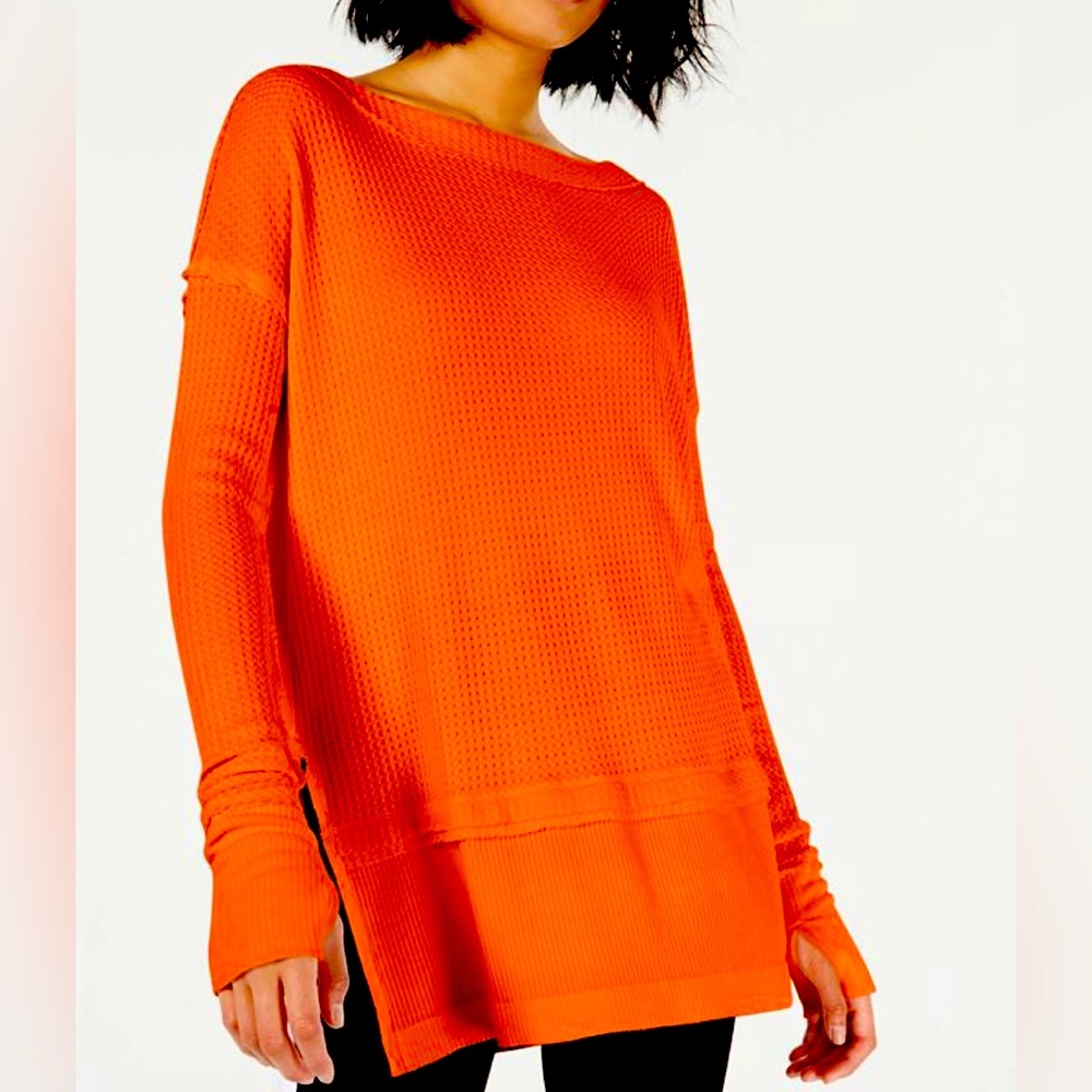 Free People We The Free North Shore Thermal Tunic Waffle Knit - Size M